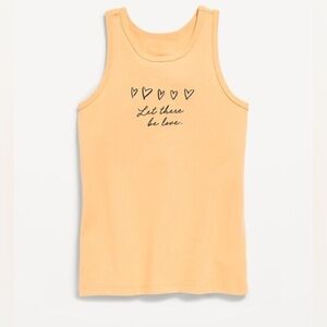 NWT Old Navy Kids Fitted Graphic Tank Top for Girls Large 10-12